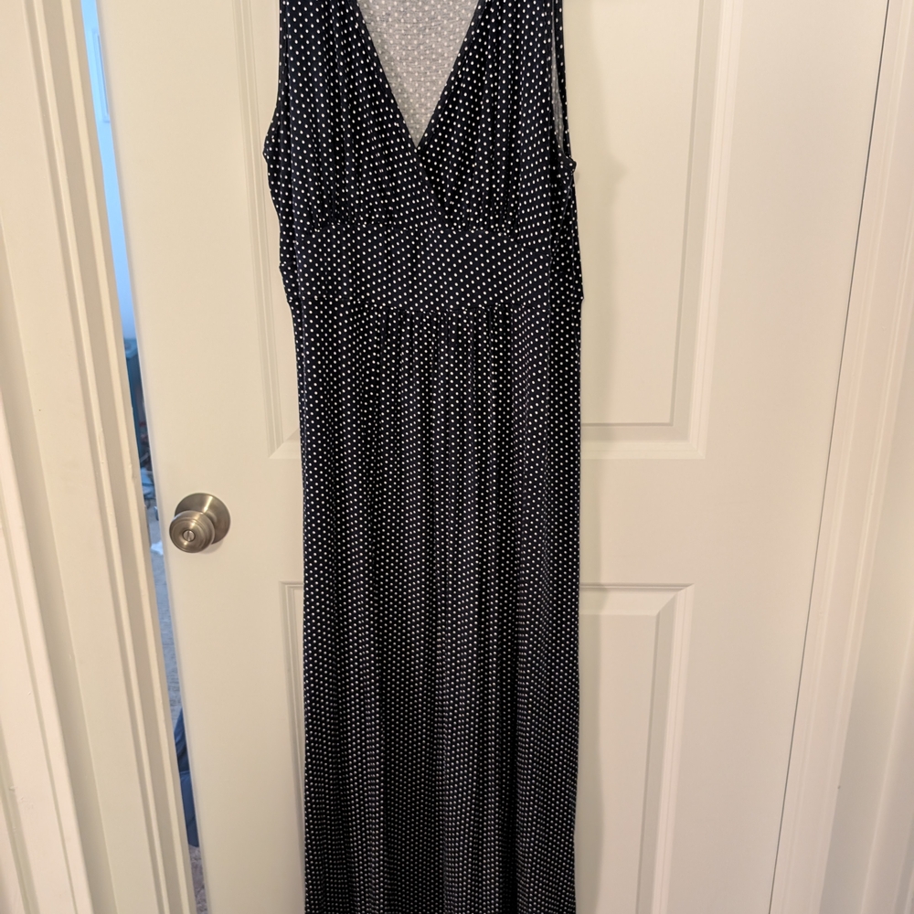 Elegant Black and White Polka Dot Dress